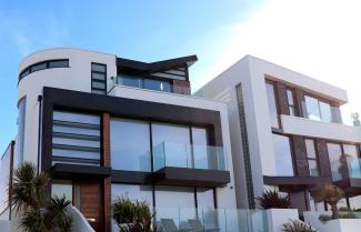2 large houses next to each other