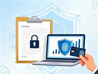 Clipboard, laptop and computer with secure fingerprint and lock for identity protection